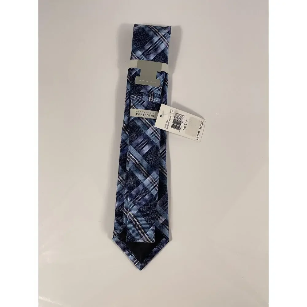 Perry Ellis Portfolio Tie Men's Classic Dress Neckwear Plaid Polyester NWT